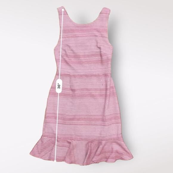 Banana Republic Jacquard Midi Dress‎ Womens 6 Red Tweed Christmas - Picture 4 of 6